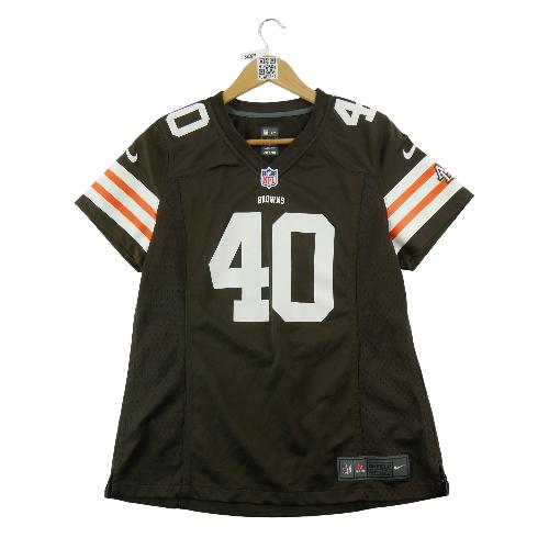 Football Américain - Nike Maillot NFL Cleveland Browns Peyton Hillis On Field Game Jersey Taille L #QWE3661 - photo 9