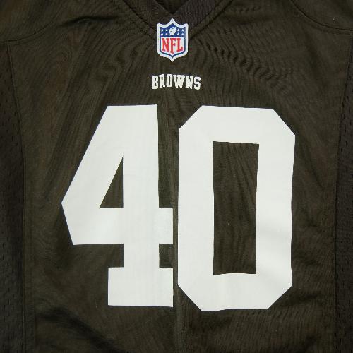 Football Américain - Nike Maillot NFL Cleveland Browns Peyton Hillis On Field Game Jersey Taille L #QWE3661 - photo 9