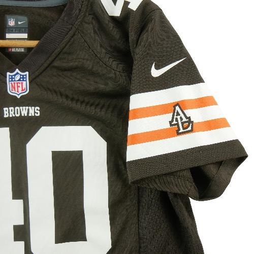 Football Américain - Nike Maillot NFL Cleveland Browns Peyton Hillis On Field Game Jersey Taille L #QWE3661 - photo 9