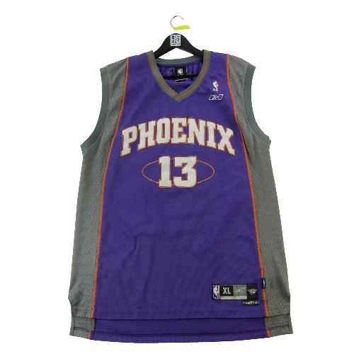 Basket-ball - Reebok Maillot NBA Phoenix Suns Steve Nash 13 Vintage Y2K brodé Taille XL #QWE1089 - photo 9