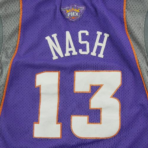 Basket-ball - Reebok Maillot NBA Phoenix Suns Steve Nash 13 Vintage Y2K brodé Taille XL #QWE1089 - photo 9