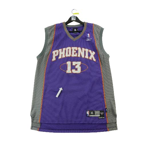 Basket-ball - Reebok Maillot NBA Phoenix Suns Steve Nash 13 Vintage Y2K brodé Taille XL #QWE1089 - photo 9