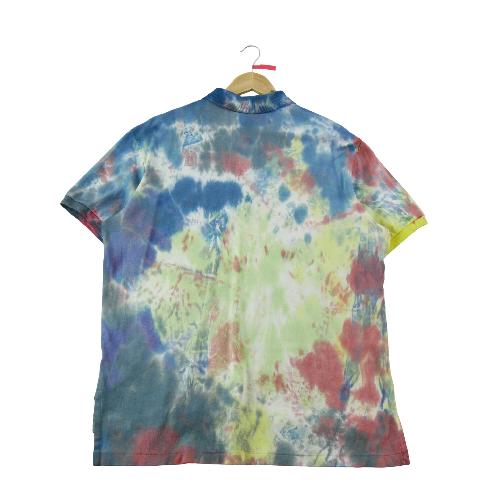 Golf - Polo Ralph Lauren Polo manches courtes Motif tie-dye Pony brodé Homme Taille L Bleu #QWE2079 - photo 7