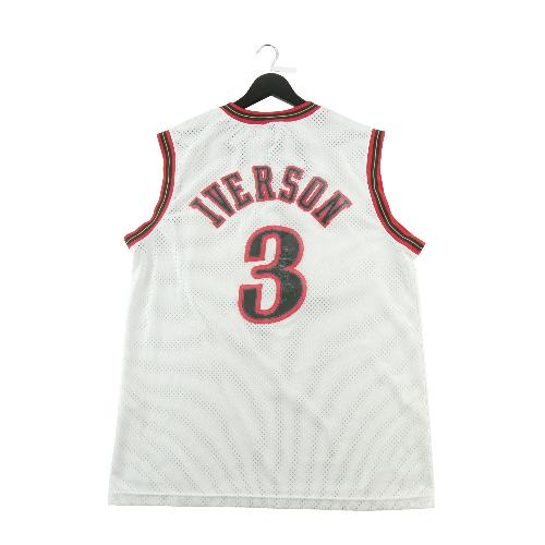 Basket-ball - Nike Maillot NBA Philadelphie 76ers Sixers Allen Iverson 3 Swingman Team Home Y2K Taille L #QWE3744 - photo 9
