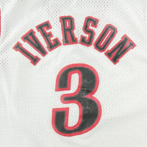 Basket-ball - Nike Maillot NBA Philadelphie 76ers Sixers Allen Iverson 3 Swingman Team Home Y2K Taille L #QWE3744 - photo 9
