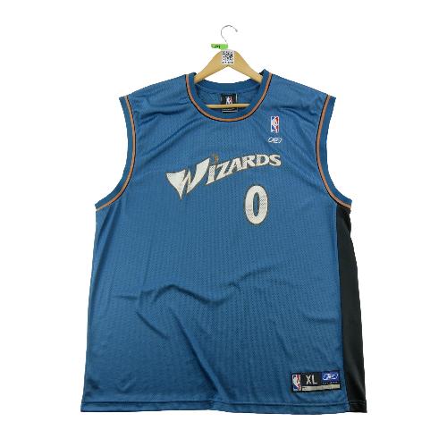 Basket-ball - Reebok Maillot NBA Washington Wizards Gilbert Arenas 0 Away Swingman Y2K Vintage Taille XL #QWE4218 - photo 8