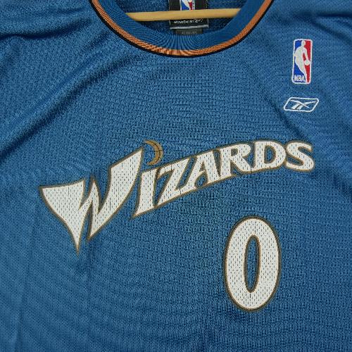 Basket-ball - Reebok Maillot NBA Washington Wizards Gilbert Arenas 0 Away Swingman Y2K Vintage Taille XL #QWE4218 - photo 8