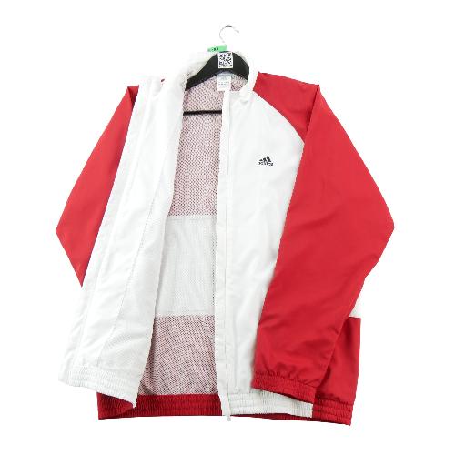 Fitness / Cardio training - Adidas Veste ClimaLite Colorblock rouge blanc Doublure mesh Y2K Homme Taille M #QWE0138 - photo 9