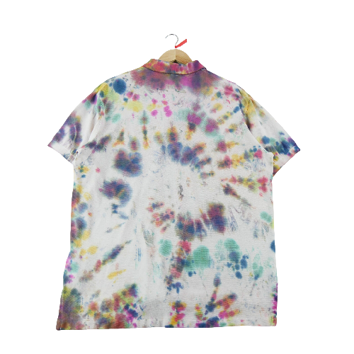 Golf - Polo Ralph Lauren Polo manches courtes Tie Dye Pony brodé Homme Taille XL Blanc #QWE2297 - photo 7