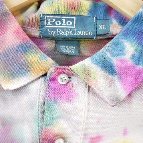 Golf - Polo Ralph Lauren Polo manches courtes Tie Dye Pony brodé Homme Taille XL Blanc #QWE2297 - photo 7