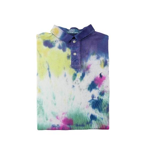 Polo Ralph Lauren Polo manches courtes Custom Fit tie and dye Pony brodé Homme Taille M #QWE2415