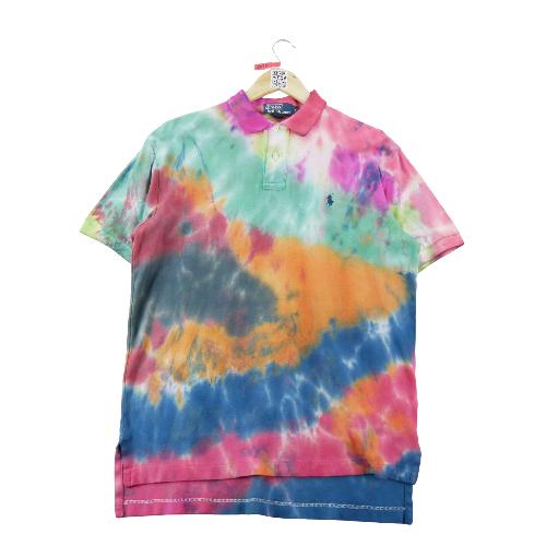 Golf - Ralph Lauren Polo manches courtes Classic Fit Tie-Dye Mesh Poney brodé Homme Taille S #QWE2085 - photo 7