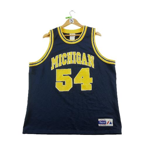 Basket-ball - Majestic Maillot NCAA Michigan 1996–1999 Robert Traylor 54 Made in USA Taille 2XL #QWE4051 - photo 7