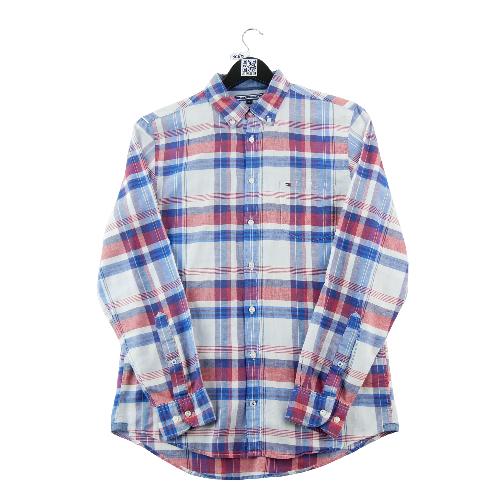 Tommy Hilfiger Chemise classique Homme Taille M à rayures Bleu #QWE3669