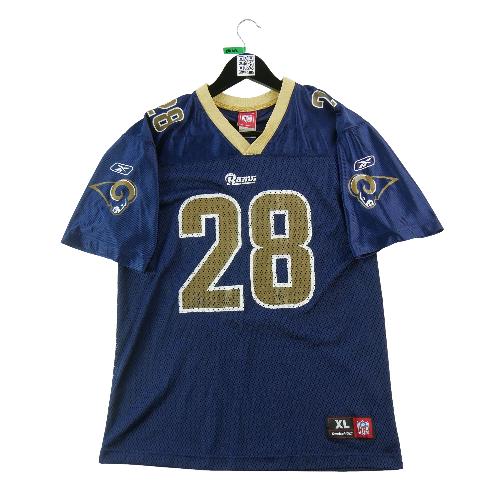 Football Américain - Reebok Maillot NFL Saint-Louis Rams Marshall Faulk 28 Y2K Home Jersey Taille S #QWE0405 - photo 8