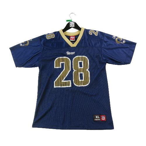 Football Américain - Reebok Maillot NFL Saint-Louis Rams Marshall Faulk 28 Y2K Home Jersey Taille S #QWE0405 - photo 8