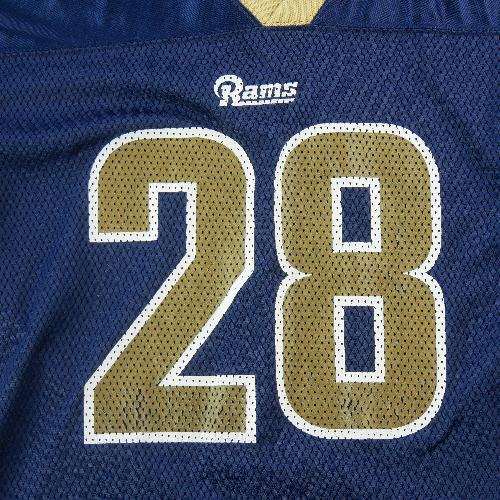 Football Américain - Reebok Maillot Homme NFL Saint-Louis Rams Marshall Faulk 28 Y2K Home Jersey Taille S #QWE0405 - photo 8