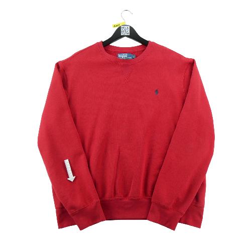 Sportswear - Polo Ralph Lauren Sweat Pony brodé Col rond Molleton coton viscose Homme Taille L Rouge #QWE1188 - photo 9
