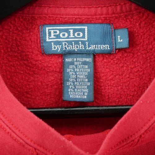 Sportswear - Polo Ralph Lauren Sweat Pony brodé Col rond Molleton coton viscose Homme Taille L Rouge #QWE1188 - photo 9