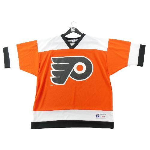 Hockey sur glace - Logo 7 Maillot NHL Philadelphie Flyers Y2K John LeClair #10 Made in USA Vintage Taille L #QWE3294 - photo 9