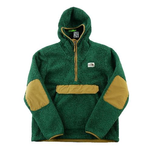 Sportswear - The North Face Pull polaire Campshire Pullover Hoodie Polaire sherpa Homme Taille S Vert #QWE0887 - photo 9
