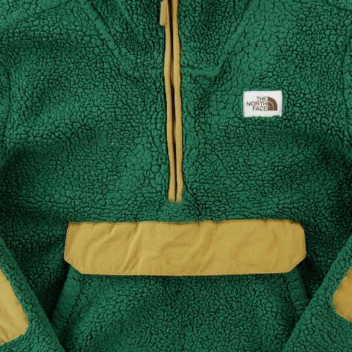 Sportswear - The North Face Pull polaire Campshire Pullover Hoodie Polaire sherpa Homme Taille S Vert #QWE0887 - photo 9