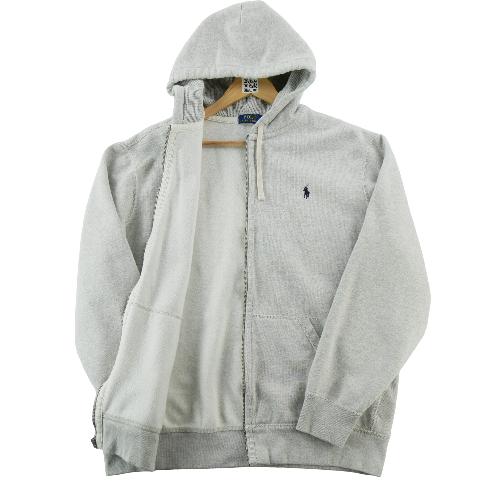 Sportswear - Polo Ralph Lauren Sweat à capuche Fleece Full-Zip Hoodie Coton mélangé Homme Taille XL Gris #QWE0785 - photo 9