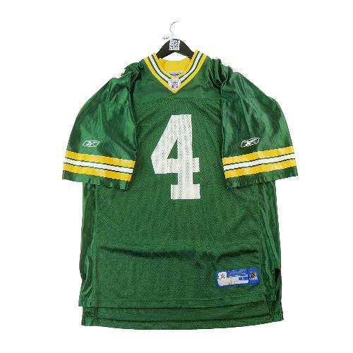 Football Américain - Reebok Maillot NFL Green Bay Packers Brett Favre 4 Equipment Home Jersey 2002–2006 Taille L #QWE3472 - photo 9