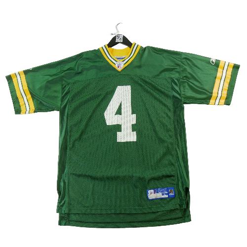 Football Américain - Reebok Maillot NFL Green Bay Packers Brett Favre 4 Equipment Home Jersey 2002–2006 Taille L #QWE3472 - photo 9