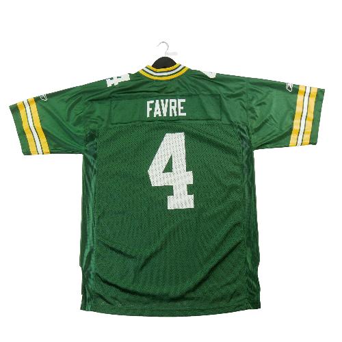 Football Américain - Reebok Maillot NFL Green Bay Packers Brett Favre 4 Equipment Home Jersey 2002–2006 Taille L #QWE3472 - photo 9