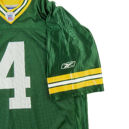 Football Américain - Reebok Maillot NFL Green Bay Packers Brett Favre 4 Equipment Home Jersey 2002–2006 Taille L #QWE3472 - photo 9