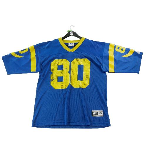 Football Américain - Starter Maillot NFL Saint-Louis Rams Isaac Bruce 80 1995 Authentic Apparel Y2K Taille XL #QWE0115 - photo 9