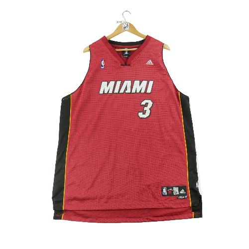 Basket-ball - Adidas Maillot NBA Heat de Miami Dwyane Wade 3 Swingman Alternate Length +2 Taille 2XL #QWE7120 - photo 9