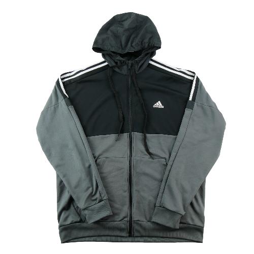 Adidas Veste Heat.RDY Veste zippée à capuche 3 bandes Poches kangourou Homme Taille XL Gris #QWE3003