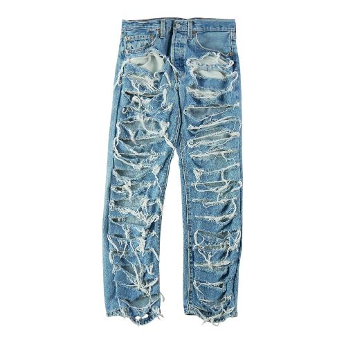 Levi Strauss Jean Upcycling Levis 501 Taille W32/L30 Homme Bleu clair #QWE0741