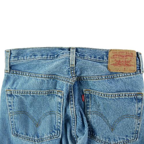Sportswear - Levi Strauss Jean Upcycling Levis 501 Taille W32/L30 Homme Bleu clair #QWE0741 - photo 9