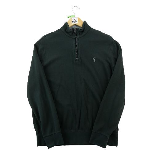 Sportswear - Polo Ralph Lauren Sweat Luxury Jersey Quarter-Zip Pullover Pony brodé Homme Taille M Noir #QWE0795 - photo 9