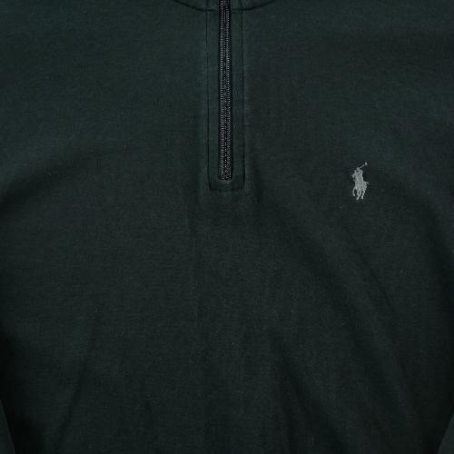Sportswear - Polo Ralph Lauren Sweat Luxury Jersey Quarter-Zip Pullover Pony brodé Homme Taille M Noir #QWE0795 - photo 9
