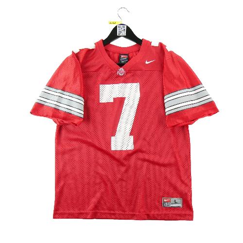 Nike Maillot Homme NCAA Ohio State Buckeyes 7 Team Université Vintage Taille XS #QWE1222