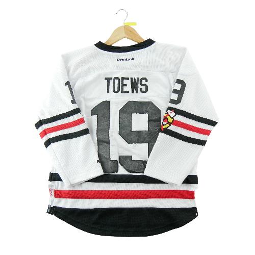 Hockey sur glace - Reebok Maillot Homme NHL Chicago Blackhawks Jonathan Toews 19 Patch capitaine Taille XS #QWE1731 - photo 9