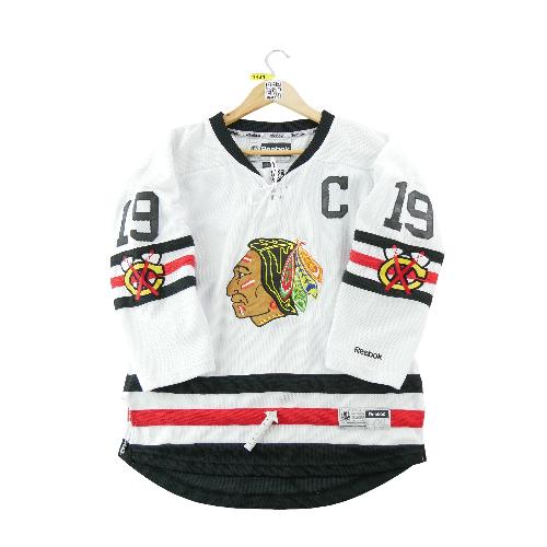Hockey sur glace - Reebok Maillot Homme NHL Chicago Blackhawks Jonathan Toews 19 Patch capitaine Taille XS #QWE1731 - photo 9