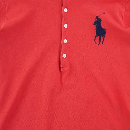 Golf - Polo Ralph Lauren Polo manches longues Big Pony Femme Taille L Rouge #QWE7516 - photo 6