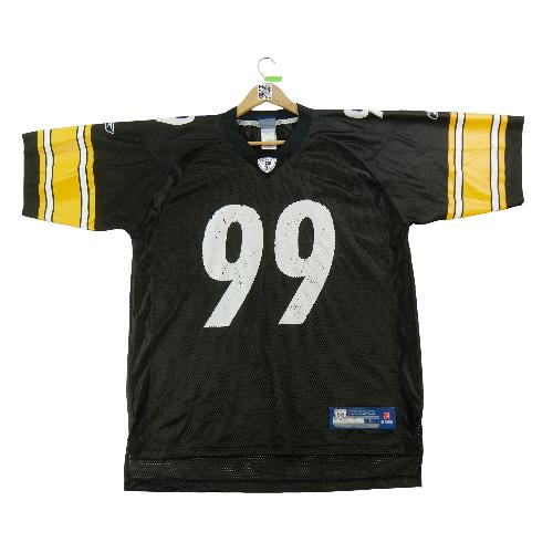 Football Américain - Reebok Maillot NFL Pittsburgh Steelers Brett Keisel 99 Home Jersey 2011 On Field Taille L #QWE4357 - photo 9