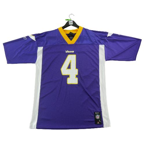 Football Américain - Reebok Maillot NFL Minnesota Vikings Brett Favre 4 Home Jersey 2009–2010 Taille L #QWE0978 - photo 9
