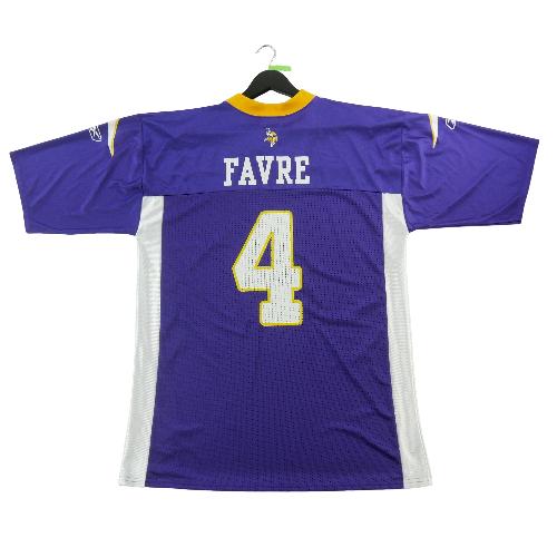 Football Américain - Reebok Maillot NFL Minnesota Vikings Brett Favre 4 Home Jersey 2009–2010 Taille L #QWE0978 - photo 9