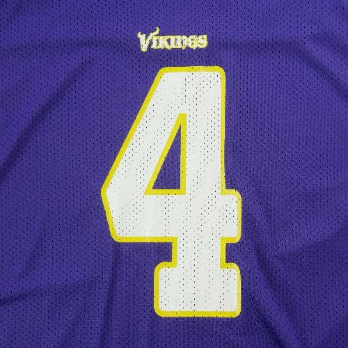 Football Américain - Reebok Maillot NFL Minnesota Vikings Brett Favre 4 Home Jersey 2009–2010 Taille L #QWE0978 - photo 9