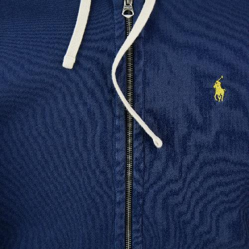 Sportswear - Polo Ralph Lauren Sweat à capuche Fleece Full-Zip Hoodie Pony brodé jaune Homme Taille M - photo 9