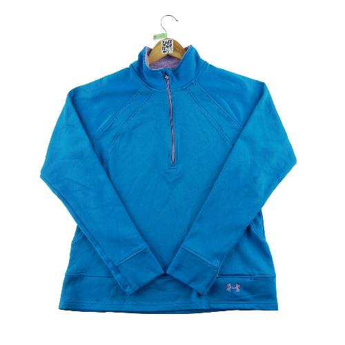 Under Armour Pull polaire Coupe semi-ajustée Col montant 1/4 zip Femme Taille XL Bleu