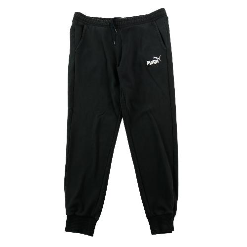Puma Jogging Coupe tapered Bas côtelés Logo blanc Taille élastiquée Homme Taille M Noir