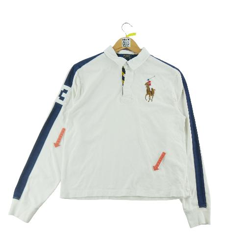 Golf - Polo Ralph Lauren Polo manches longues Big Pony Mesh 3 Vintage Homme Taille S Blanc - photo 9